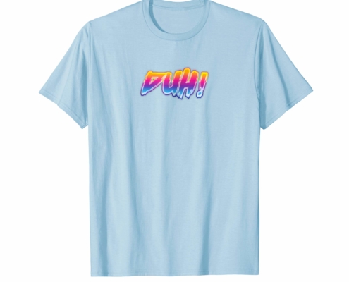 Brandon Charnell Duh Retro 80s 90s Vintage Neon T-Shirt Radical Outrun Alt