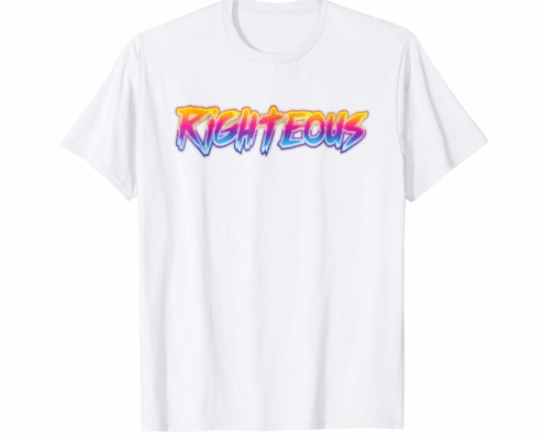 Brandon Charnell Righteous Retro 80s 90s Vintage Neon T-Shirt Radical Outrun Alt
