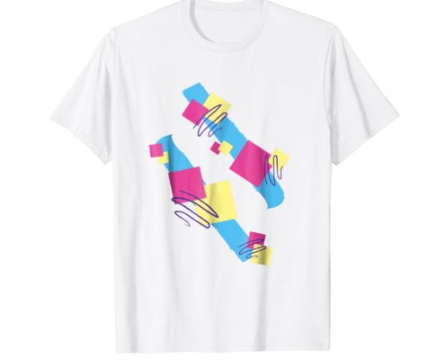 Brandon Charnell Abstract Retro Pattern 80s 90s Vintage Neon Outrun T-Shirt