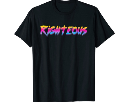 Brandon Charnell Righteous Retro 80s 90s Vintage Neon T-Shirt Radical Outrun