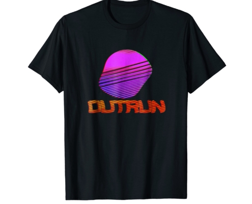 Brandon Charnell Distorted Outrun Sun Neon Retro 80s 90s Vintage T-Shirt