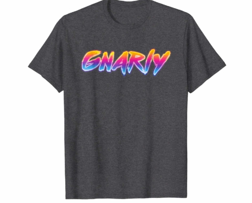 Brandon Charnell Gnarly Retro 80s 90s Vintage Neon T-Shirt Radical Outrun Alt