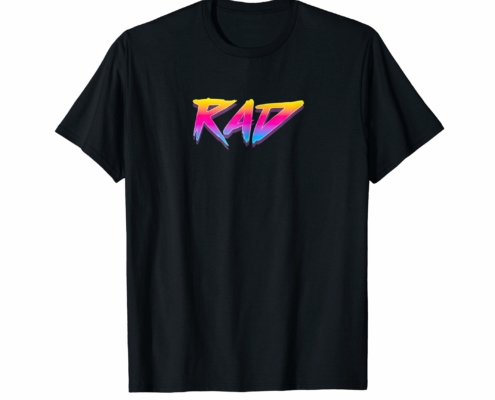 Brandon Charnell Rad Retro 80s 90s Vintage Neon T-Shirt Outrun Radical